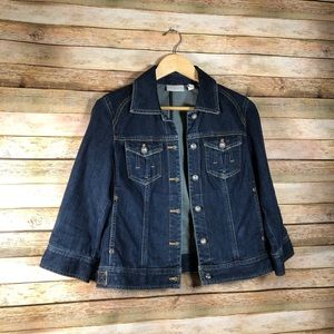 Chico’s Platinum Sz 0 Women's  Denim Jacket